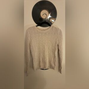 JEANNE PIERRE Cream Cable Knit Sweater